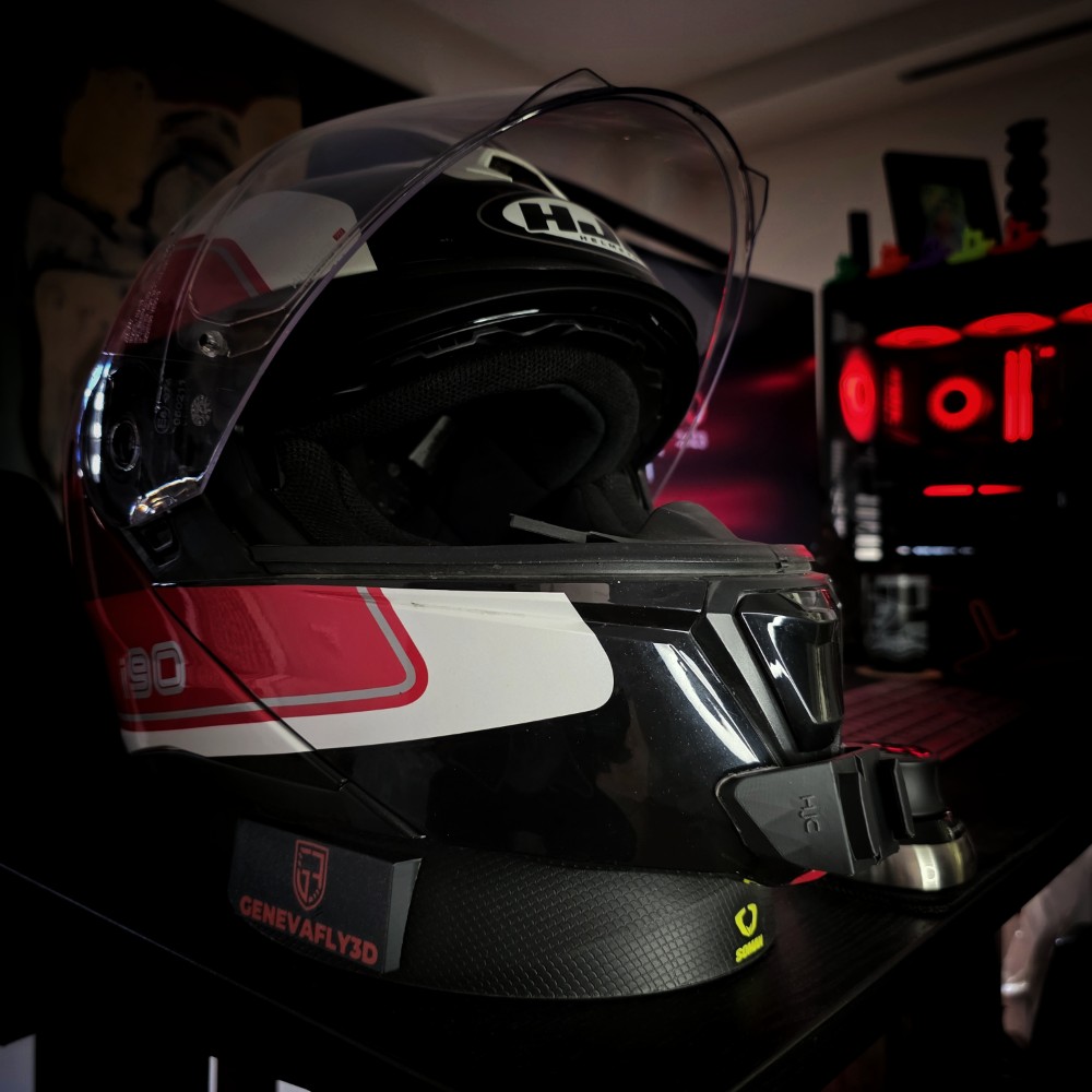 HJC i90
GoPro chin mount